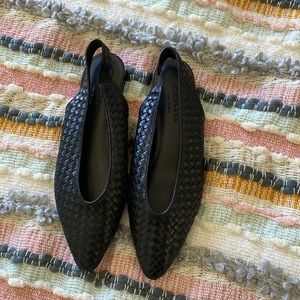 Everlane black sling backs